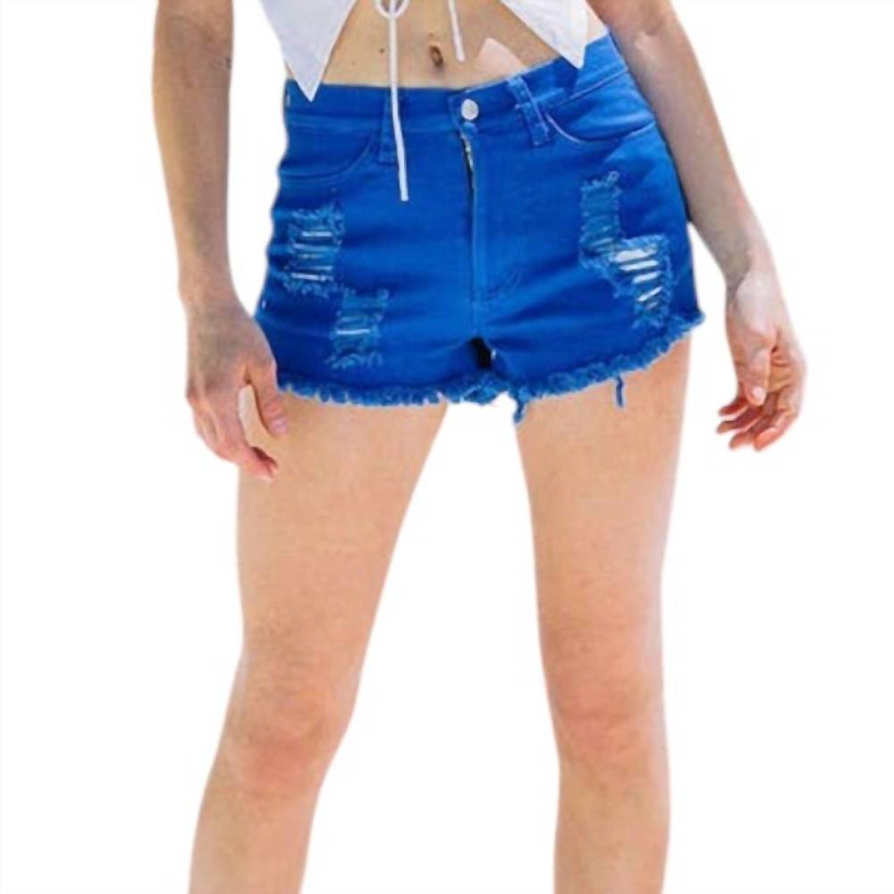 NEW VANILLA MONKEY denim shorts in royal